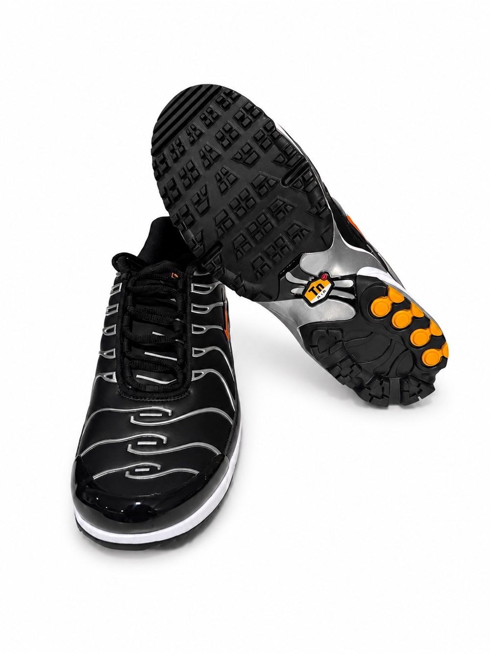 Nike Air Max Plus Golf Shoes Black Total Orange FZ4150-002